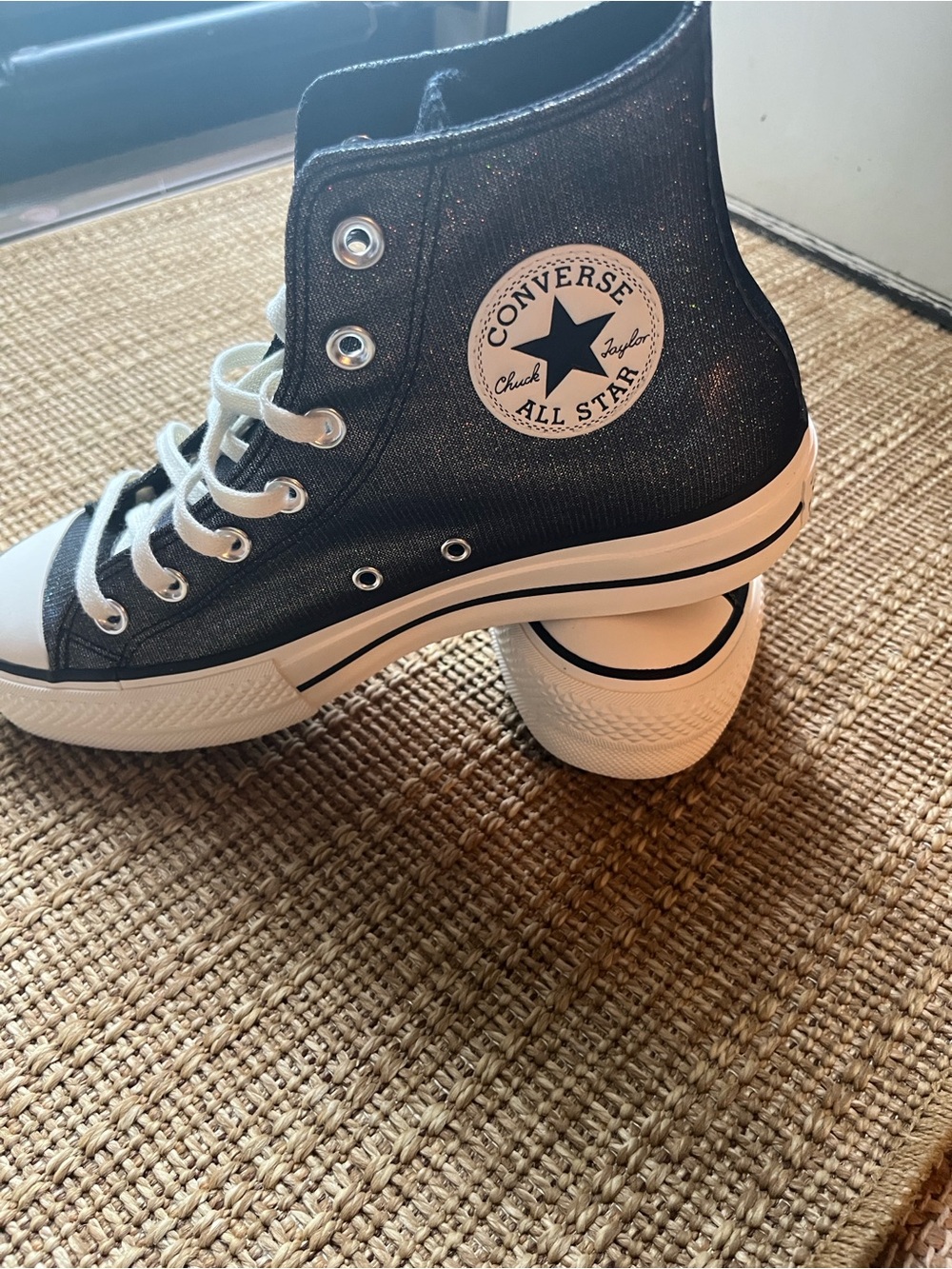Converse Chuck Taylor All Star High Top Sneakers in Black with White Trim